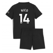 Billige Manchester City Nico Gonzalez #14 Udebanetrøje Børn 2025-26 Kort ærmer (+ bukser)