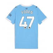 Billige Manchester City Phil Foden #47 Hjemmebanetrøje Dame 2025-26 Kort ærmer