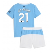 Billige Manchester City Rayan Ait-Nouri #21 Hjemmebanetrøje Børn 2025-26 Kort ærmer (+ bukser)