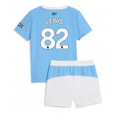 Billige Manchester City Rico Lewis #82 Hjemmebanetrøje Børn 2025-26 Kort ærmer (+ bukser)