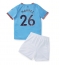 Billige Manchester City Riyad Mahrez #26 Hjemmebanetrøje Børn 2022-23 Kort ærmer (+ bukser)