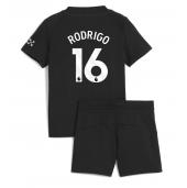 Billige Manchester City Rodri Hernandez #16 Udebanetrøje Børn 2025-26 Kort ærmer (+ bukser)