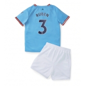 Billige Manchester City Ruben Dias #3 Hjemmebanetrøje Børn 2022-23 Kort ærmer (+ bukser)