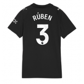 Billige Manchester City Ruben Dias #3 Udebanetrøje Dame 2025-26 Kort ærmer