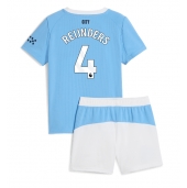 Billige Manchester City Tijjani Reijnders #4 Hjemmebanetrøje Børn 2025-26 Kort ærmer (+ bukser)
