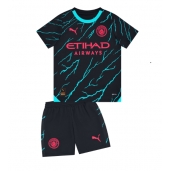 Billige Manchester City Tredje trøje Børn 2023-24 Kort ærmer (+ bukser)