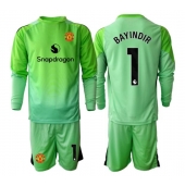 Billige Manchester United Altay Bayindir #1 Målmand Tredje trøje Børn 2025-26 Lange ærmer (+ bukser)