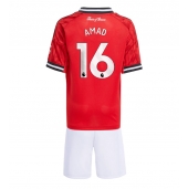 Billige Manchester United Amad Diallo #16 Hjemmebanetrøje Børn 2025-26 Kort ærmer (+ bukser)