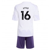 Billige Manchester United Amad Diallo #16 Udebanetrøje Børn 2025-26 Kort ærmer (+ bukser)