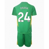 Billige Manchester United Andre Onana #24 Målmand Tredje trøje Børn 2024-25 Kort ærmer (+ bukser)
