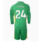 Billige Manchester United Andre Onana #24 Målmand Tredje trøje Børn 2024-25 Lange ærmer (+ bukser)