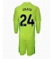 Billige Manchester United Andre Onana #24 Målmand Udebanetrøje Børn 2024-25 Lange ærmer (+ bukser)