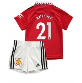 Billige Manchester United Antony #21 Hjemmebanetrøje Børn 2022-23 Kort ærmer (+ bukser)