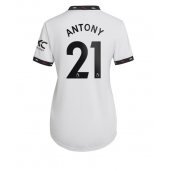 Billige Manchester United Antony #21 Udebanetrøje Dame 2022-23 Kort ærmer