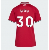 Billige Manchester United Benjamin Sesko #30 Hjemmebanetrøje Dame 2026-27 Kort ærmer