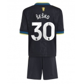 Billige Manchester United Benjamin Sesko #30 Tredje trøje Børn 2025-26 Kort ærmer (+ bukser)