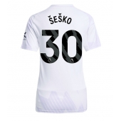 Billige Manchester United Benjamin Sesko #30 Udebanetrøje Dame 2025-26 Kort ærmer