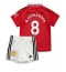 Billige Manchester United Bruno Fernandes #8 Hjemmebanetrøje Børn 2022-23 Kort ærmer (+ bukser)