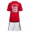Billige Manchester United Casemiro #18 Hjemmebanetrøje Børn 2023-24 Kort ærmer (+ bukser)