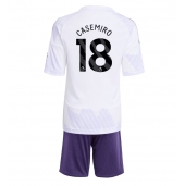 Billige Manchester United Casemiro #18 Udebanetrøje Børn 2025-26 Kort ærmer (+ bukser)