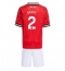 Billige Manchester United Diogo Dalot #2 Hjemmebanetrøje Børn 2025-26 Kort ærmer (+ bukser)