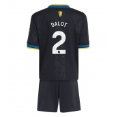 Billige Manchester United Diogo Dalot #2 Tredje trøje Børn 2025-26 Kort ærmer (+ bukser)