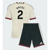 Billige Manchester United Diogo Dalot #2 Tredje trøje Børn 2026-27 Kort ærmer (+ bukser)