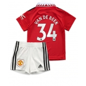 Billige Manchester United Donny van de Beek #34 Hjemmebanetrøje Børn 2022-23 Kort ærmer (+ bukser)