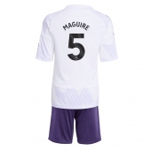 Billige Manchester United Harry Maguire #5 Udebanetrøje Børn 2025-26 Kort ærmer (+ bukser)