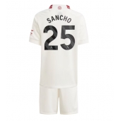 Billige Manchester United Jadon Sancho #25 Tredje trøje Børn 2023-24 Kort ærmer (+ bukser)