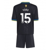 Billige Manchester United Leny Yoro #15 Tredje trøje Børn 2025-26 Kort ærmer (+ bukser)
