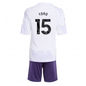 Billige Manchester United Leny Yoro #15 Udebanetrøje Børn 2025-26 Kort ærmer (+ bukser)