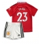 Billige Manchester United Luke Shaw #23 Hjemmebanetrøje Børn 2022-23 Kort ærmer (+ bukser)