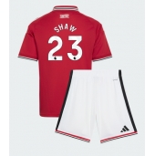 Billige Manchester United Luke Shaw #23 Hjemmebanetrøje Børn 2026-27 Kort ærmer (+ bukser)