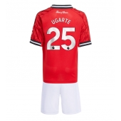 Billige Manchester United Manuel Ugarte #25 Hjemmebanetrøje Børn 2025-26 Kort ærmer (+ bukser)