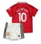 Billige Manchester United Marcus Rashford #10 Hjemmebanetrøje Børn 2022-23 Kort ærmer (+ bukser)