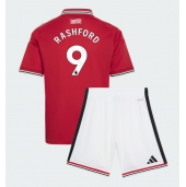 Billige Manchester United Marcus Rashford #9 Hjemmebanetrøje Børn 2026-27 Kort ærmer (+ bukser)