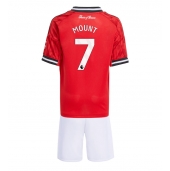 Billige Manchester United Mason Mount #7 Hjemmebanetrøje Børn 2025-26 Kort ærmer (+ bukser)