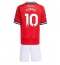 Billige Manchester United Matheus Cunha #10 Hjemmebanetrøje Børn 2025-26 Kort ærmer (+ bukser)