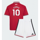 Billige Manchester United Matheus Cunha #10 Hjemmebanetrøje Børn 2026-27 Kort ærmer (+ bukser)