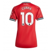 Billige Manchester United Matheus Cunha #10 Hjemmebanetrøje Dame 2025-26 Kort ærmer