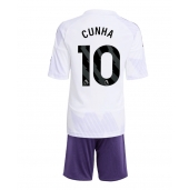 Billige Manchester United Matheus Cunha #10 Udebanetrøje Børn 2025-26 Kort ærmer (+ bukser)