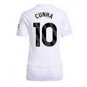 Billige Manchester United Matheus Cunha #10 Udebanetrøje Dame 2025-26 Kort ærmer