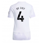 Billige Manchester United Matthijs de Ligt #4 Udebanetrøje Dame 2025-26 Kort ærmer