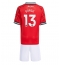 Billige Manchester United Patrick Dorgu #13 Hjemmebanetrøje Børn 2025-26 Kort ærmer (+ bukser)