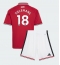 Billige Manchester United Youri Tielemans #18 Hjemmebanetrøje Børn 2026-27 Kort ærmer (+ bukser)