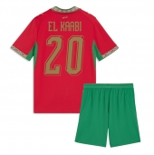 Billige Marokko Ayoub El Kaabi #20 Hjemmebanetrøje Børn VM 2026 Kort ærmer (+ bukser)