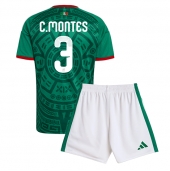 Billige Mexico Cesar Montes #3 Hjemmebanetrøje Børn VM 2026 Kort ærmer (+ bukser)