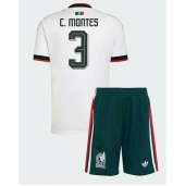 Billige Mexico Cesar Montes #3 Udebanetrøje Børn VM 2026 Kort ærmer (+ bukser)