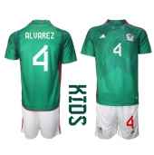 Billige Mexico Edson Alvarez #4 Hjemmebanetrøje Børn VM 2022 Kort ærmer (+ bukser)